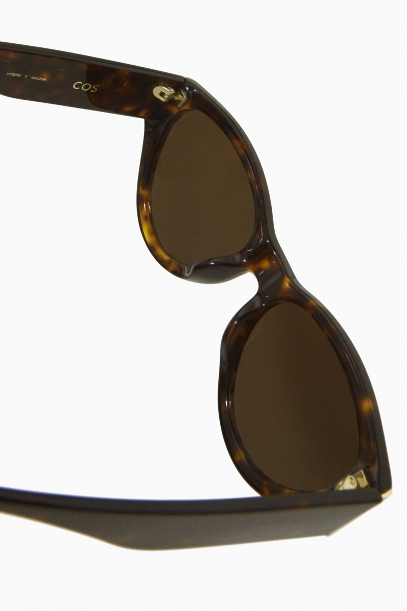 Women's COS Tortoiseshell Cat-Eye Sunglasses Brown NZ-76INMVKAE