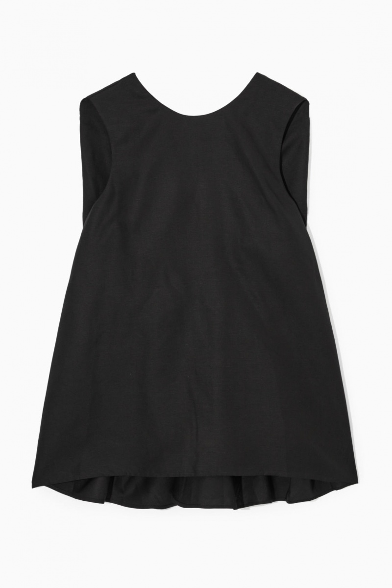 Women's COS Twist-Back Sleeveless Tops Black NZ-34DUAIQYX