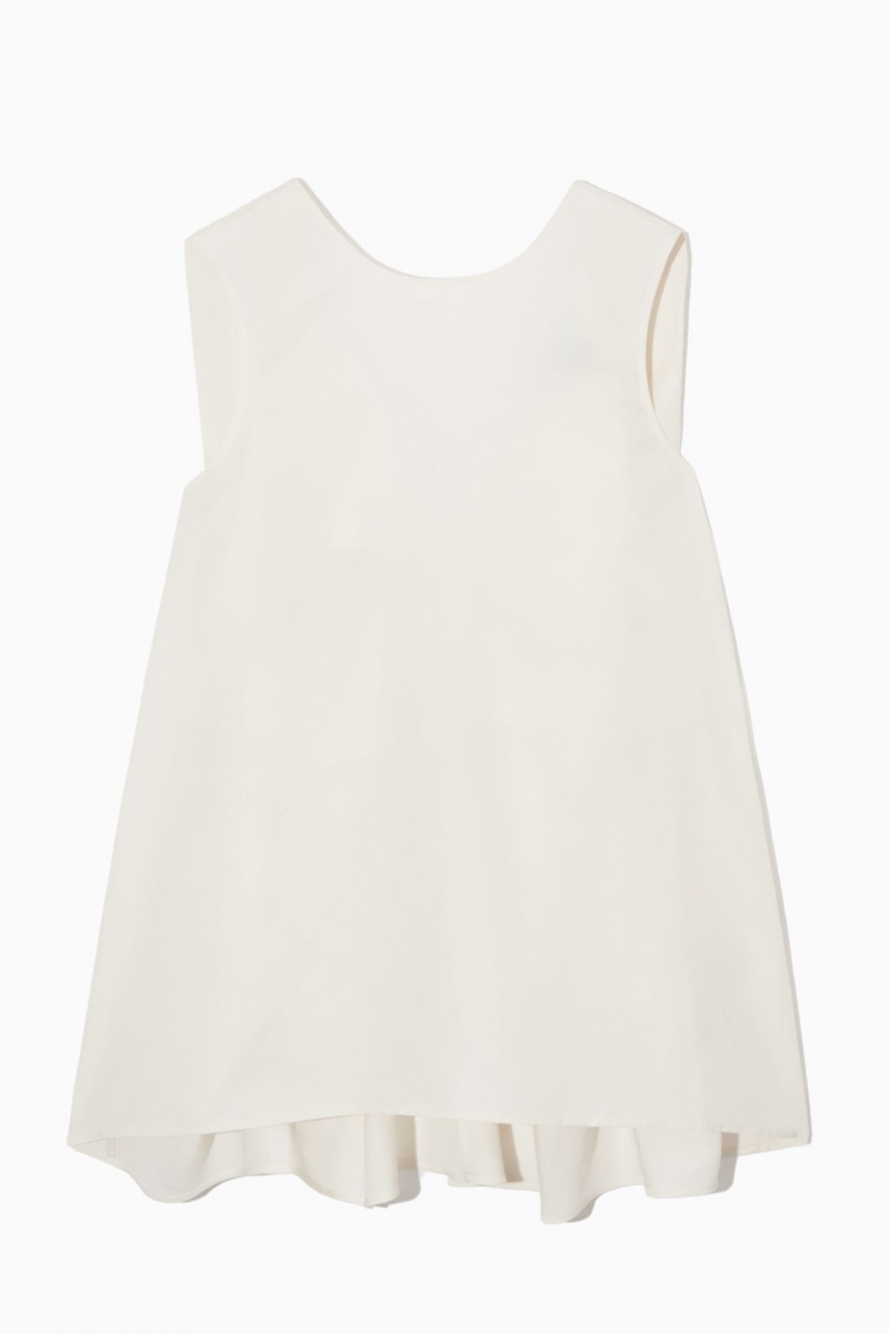 Women's COS Twist-Back Sleeveless Tops White NZ-40BCUZMLA