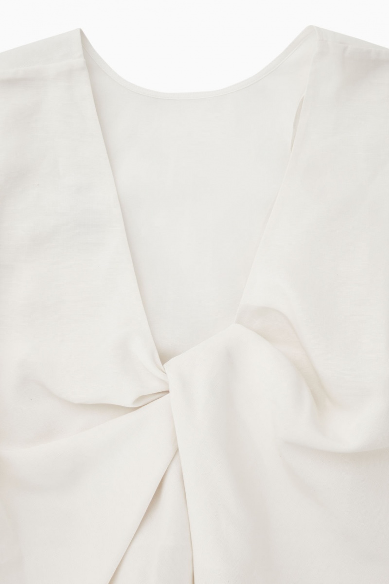 Women's COS Twist-Back Sleeveless Tops White NZ-40BCUZMLA