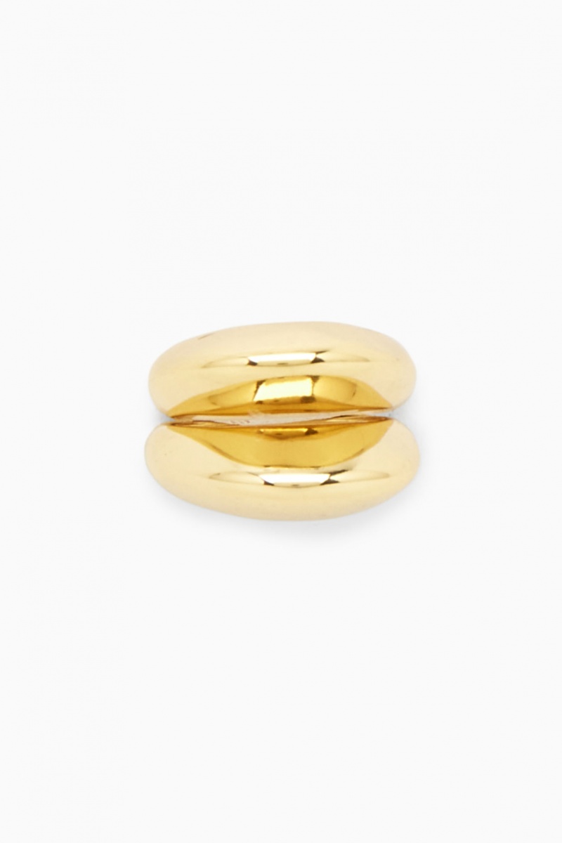 Women's COS Two-Pack Domed Rings Gold NZ-98GMDZNTU