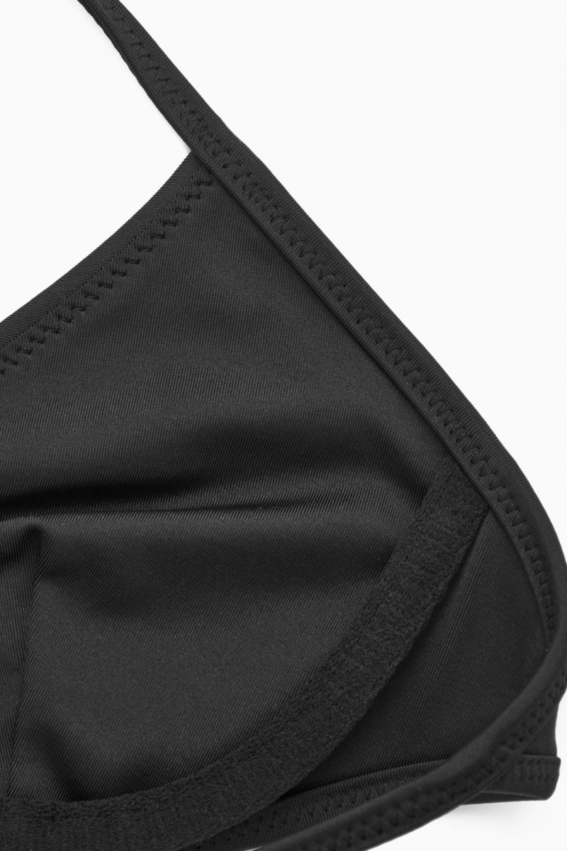 Women's COS Underwired Triangle Bikini Swimwear Black NZ-52LHAWDUZ