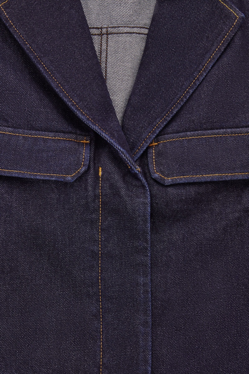 Women's COS Utility-Style Denim Jackets Indigo NZ-58LQCKMGH