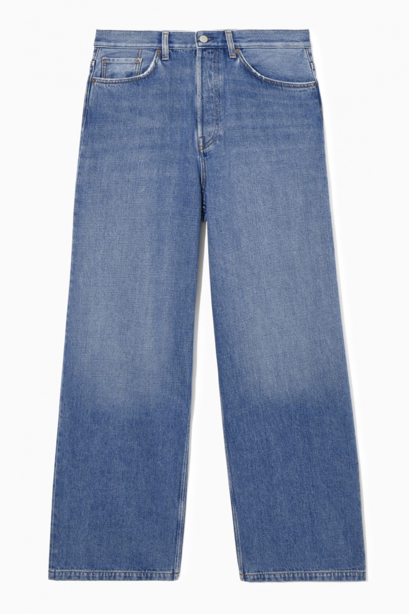 Women's COS Volume Wide Jeans Light Blue NZ-79LEHXFUZ