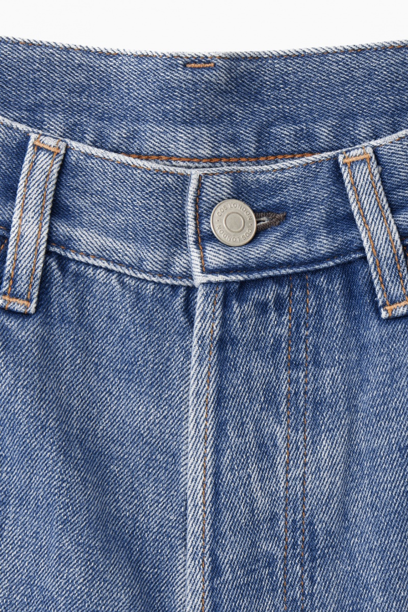 Women's COS Volume Wide Jeans Light Blue NZ-79LEHXFUZ