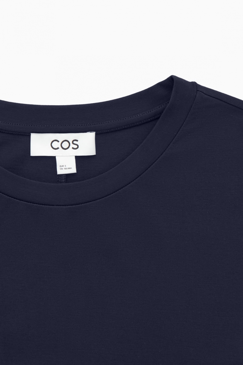 Women's COS Voluminous Maxi T-Shirt Dress Navy NZ-93QIVXWEB