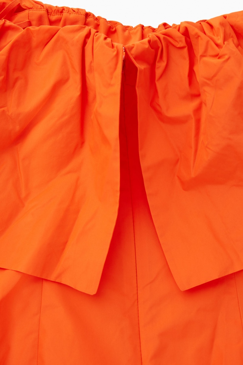 Women's COS Voluminous Off-The-Shoulder Tops Light Orange NZ-73TPCODAB