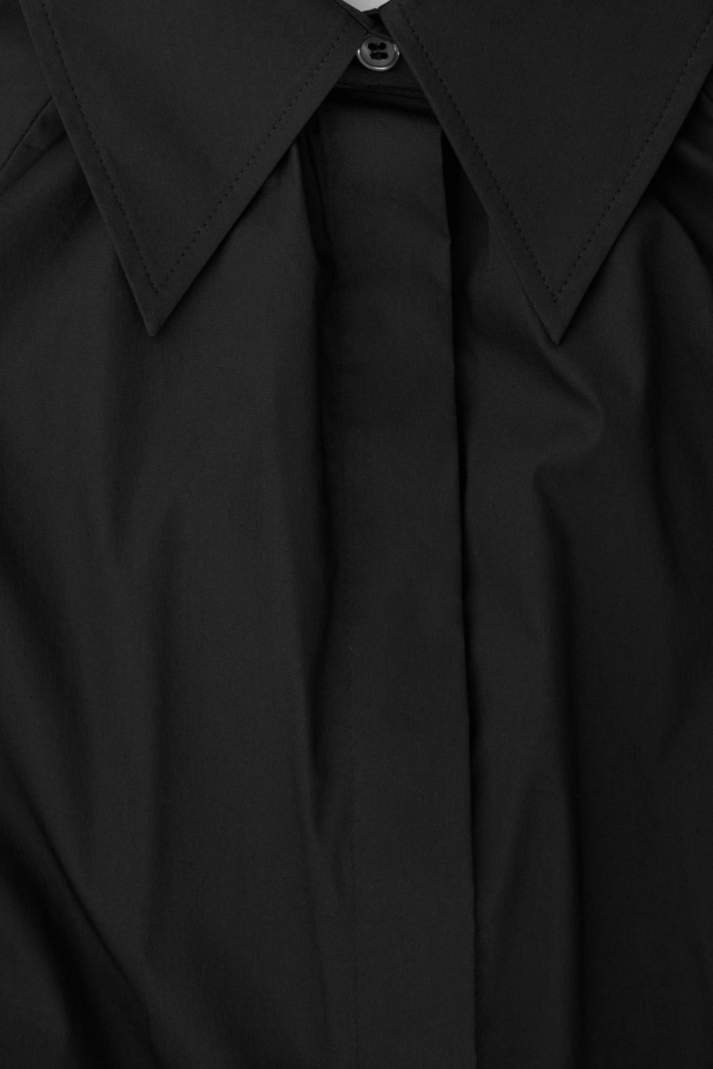 Women's COS Voluminoused Midi Dress Black NZ-81TFLXJQM