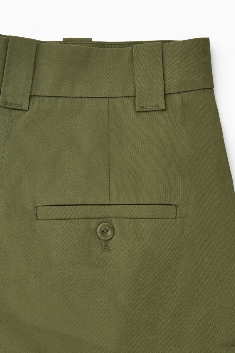 Women's COS Wide-Leg Cargo Pants Khaki NZ-16TEUCOFV