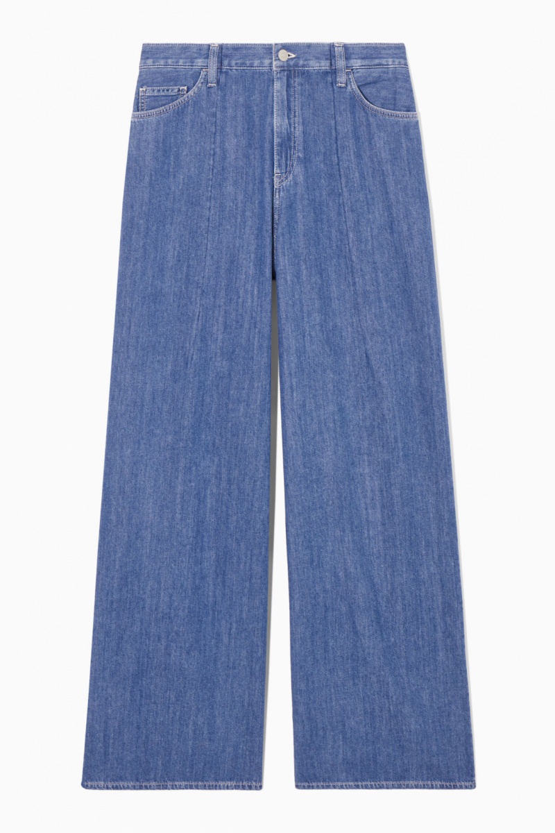 Women's COS Wide-Leg High-Rise Jeans Light Blue NZ-14AYFMXGS