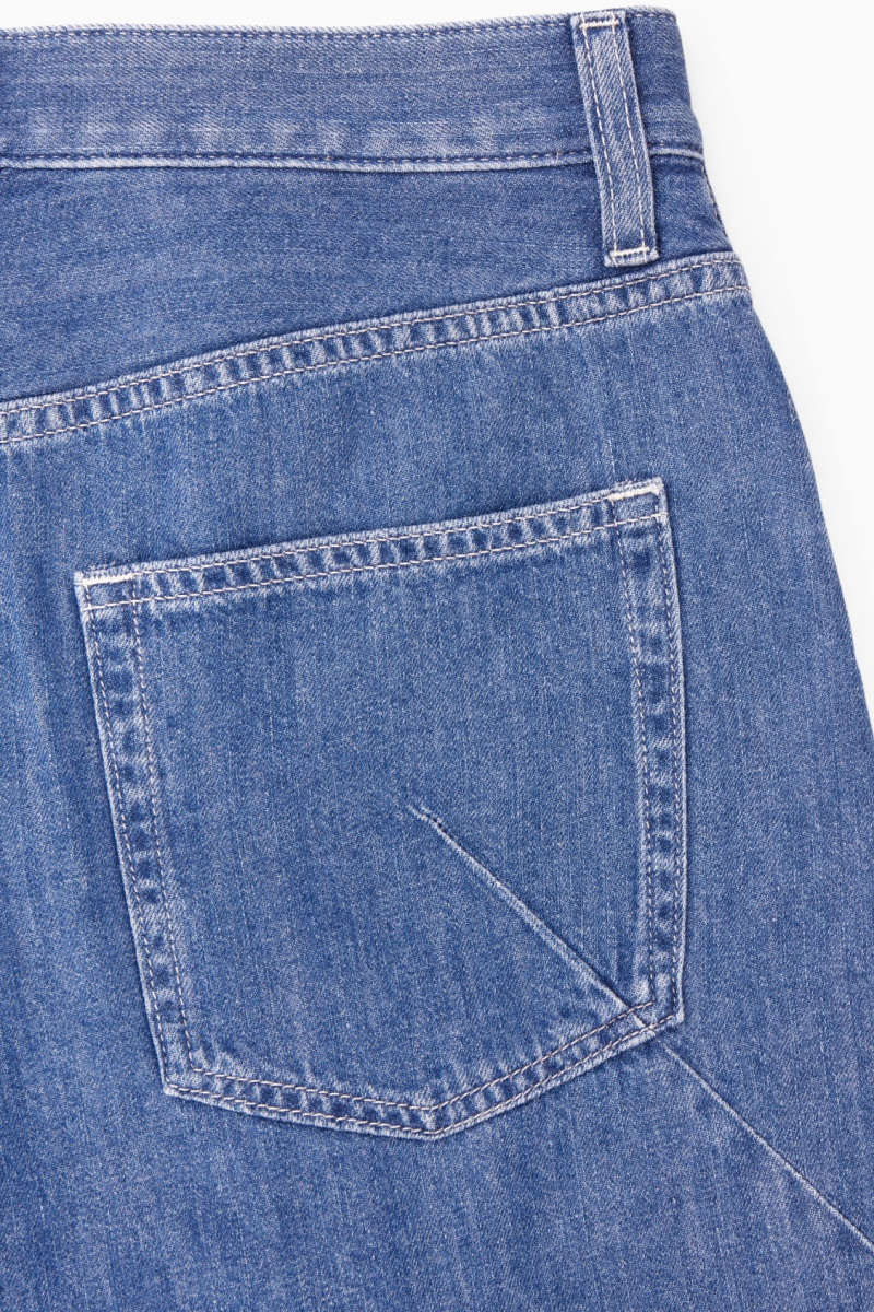 Women's COS Wide-Leg High-Rise Jeans Light Blue NZ-14AYFMXGS