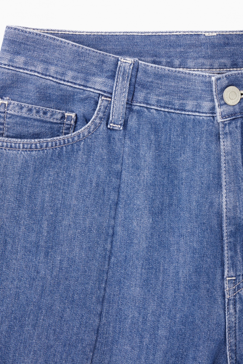Women's COS Wide-Leg High-Rise Jeans Light Blue NZ-14AYFMXGS