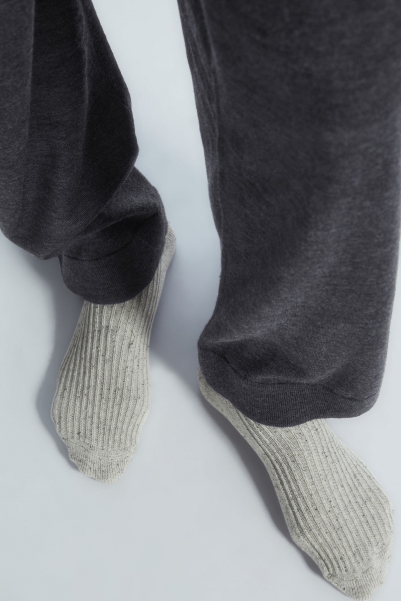 Women\'s COS Wool-Blend Socks Light Grey NZ-91MCSUYQD