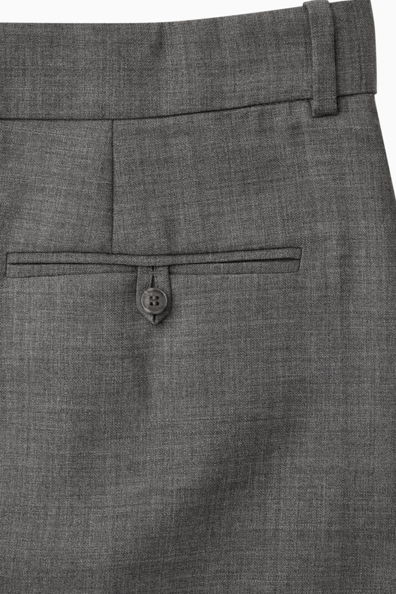 Women's COS Wool Column Maxi Skirt Grey NZ-53MAXCQKP