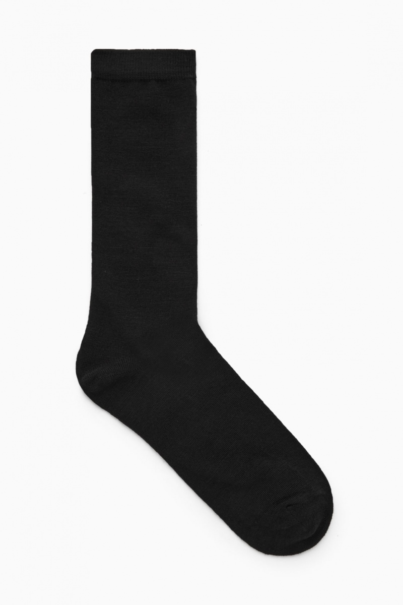 Women's COS Wool Socks Black NZ-29YOSQUCK