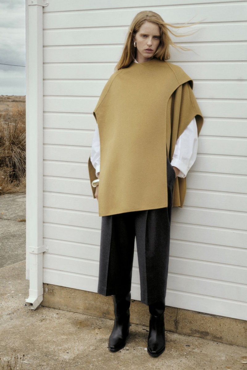Women's COS Wool-blend Cape Tops Light Brown NZ-24QYMRZCB
