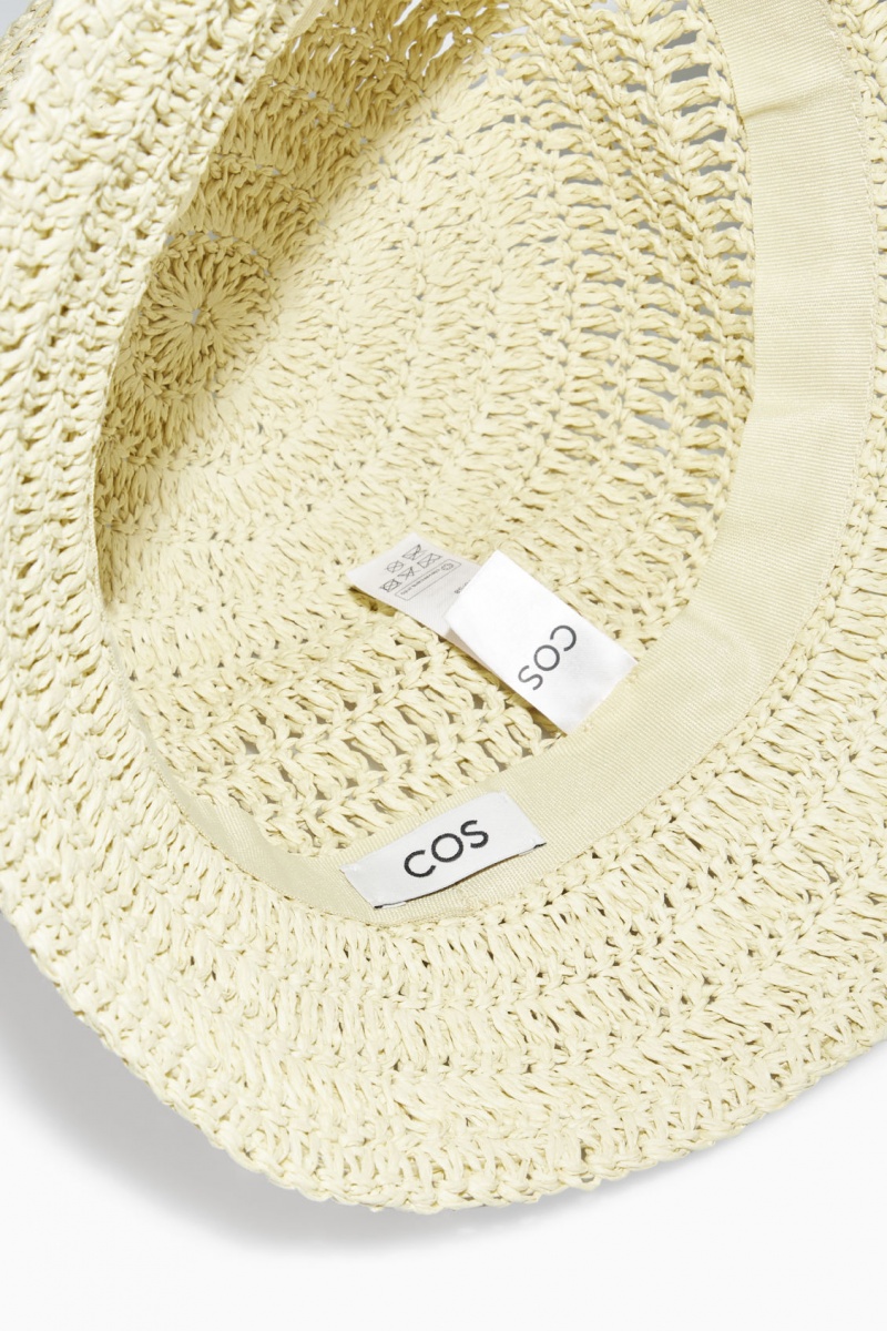 Women's COS Woven Straw Bucket Hats Beige NZ-86VYXDRQL